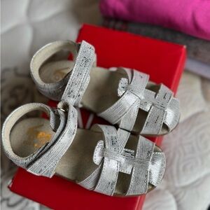 See Kai Run Silver Kids Sandals